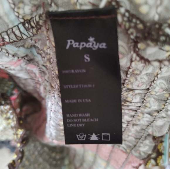 Papaya Boho Flowy Top ~ Size S - Picture 9 of 9